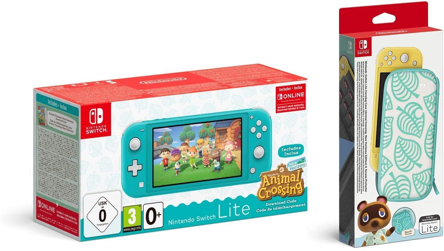 Nintendo Switch Lite (Turquoise) Animal Crossing New Horizons + NSO 3 ...