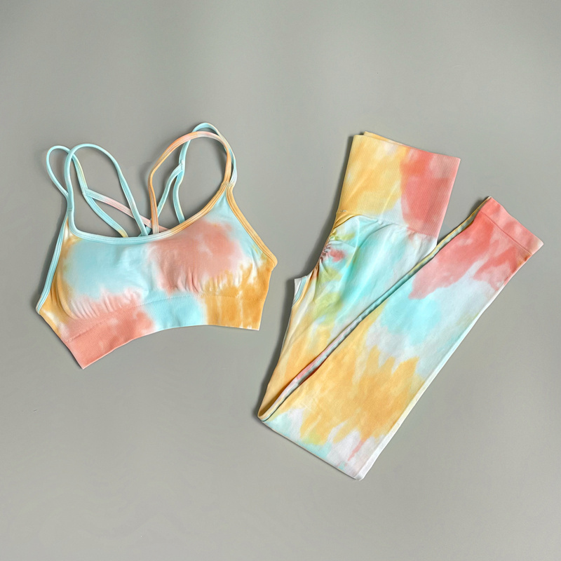 Tie Dyeing Women's Sportswear Yoga Set Workout