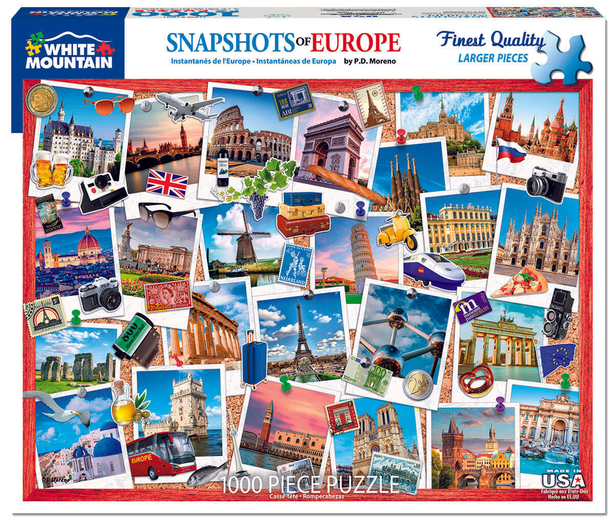 Snapshots of Europe (1601pz) - 1000 Piece Jigsaw Puzzle
