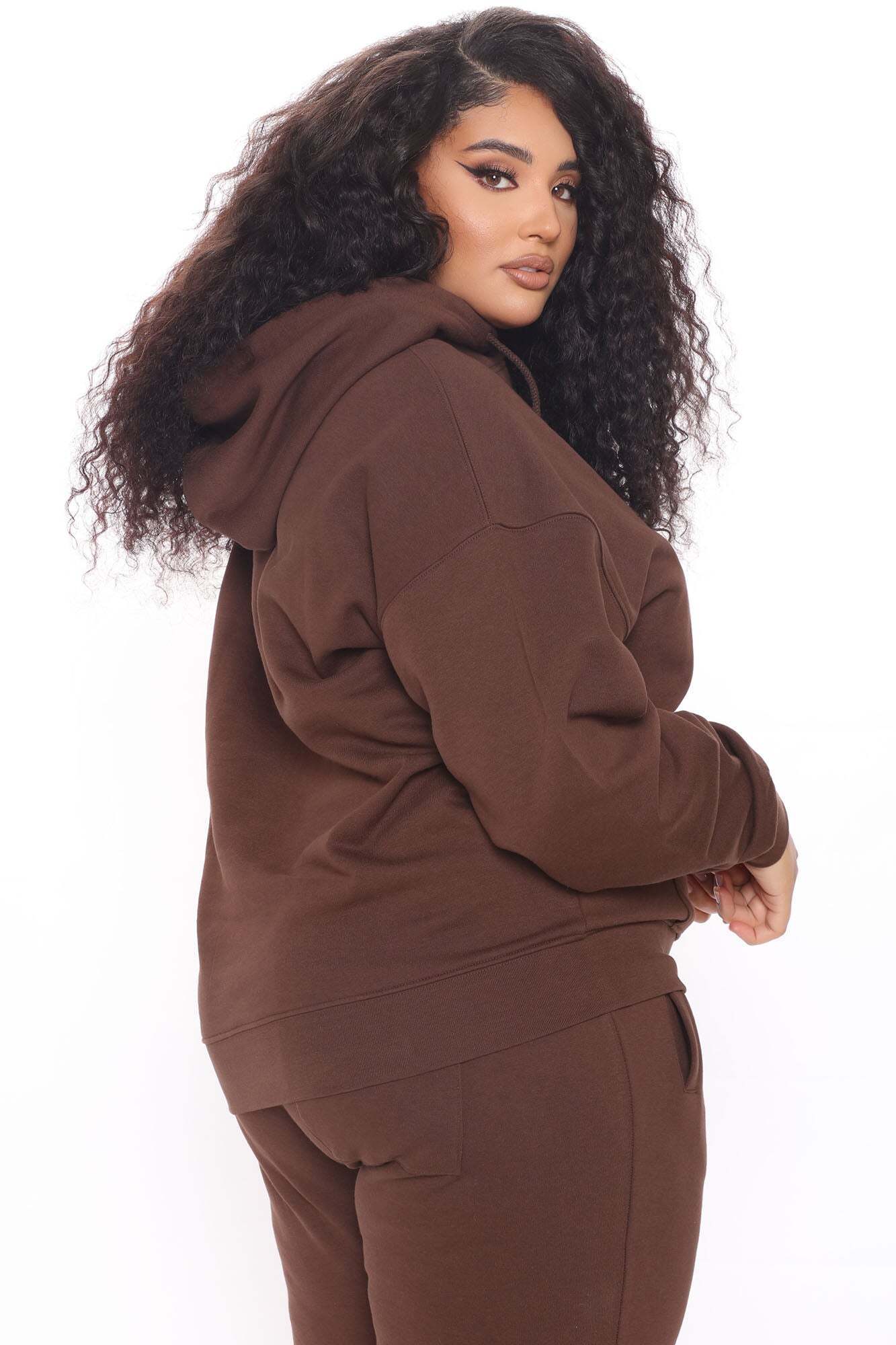 Stole Your Boyfriend's Oversized Hoodie Chocolate winnie