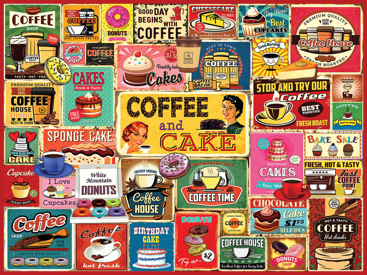 Coffee & Cake (1804pz) - 500 Piece Jigsaw Puzzle