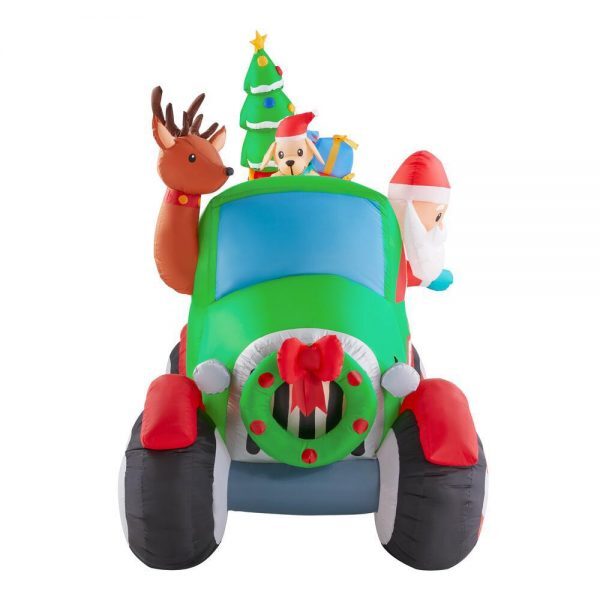 Christmas-6 ft inflatable santas vintage tow truck - EGGINGO