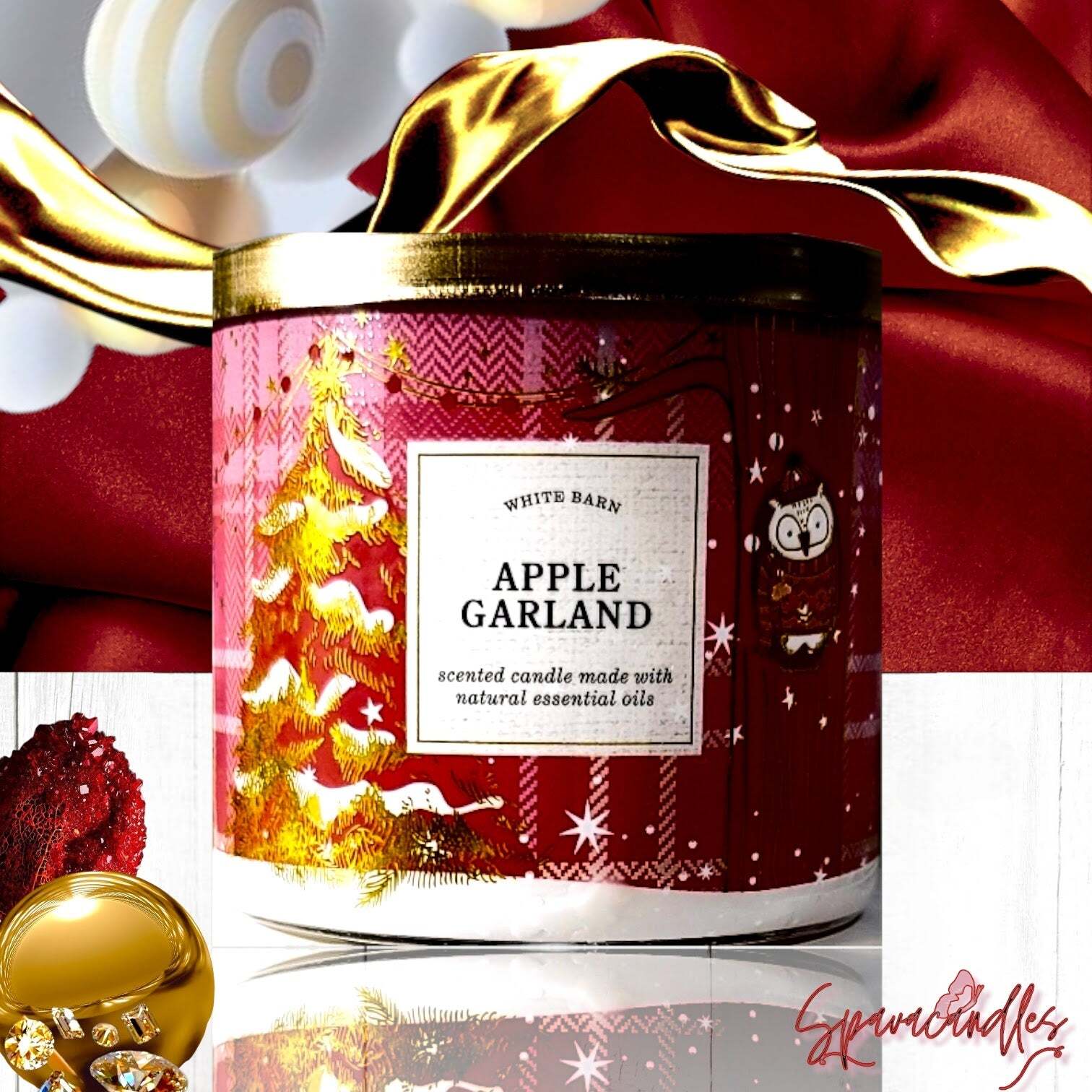 Apple Garland 3 Wick Candle