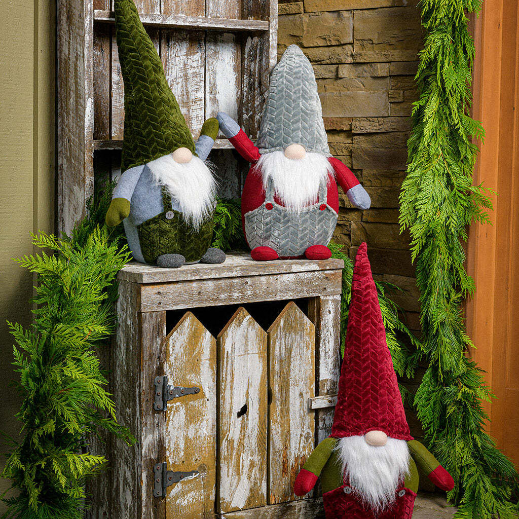 Big Plush Holiday Gnomes Set of 3 The Christmas Hut