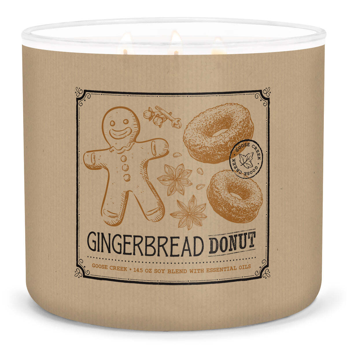 Gingerbread Donut Large 3-Wick Candle