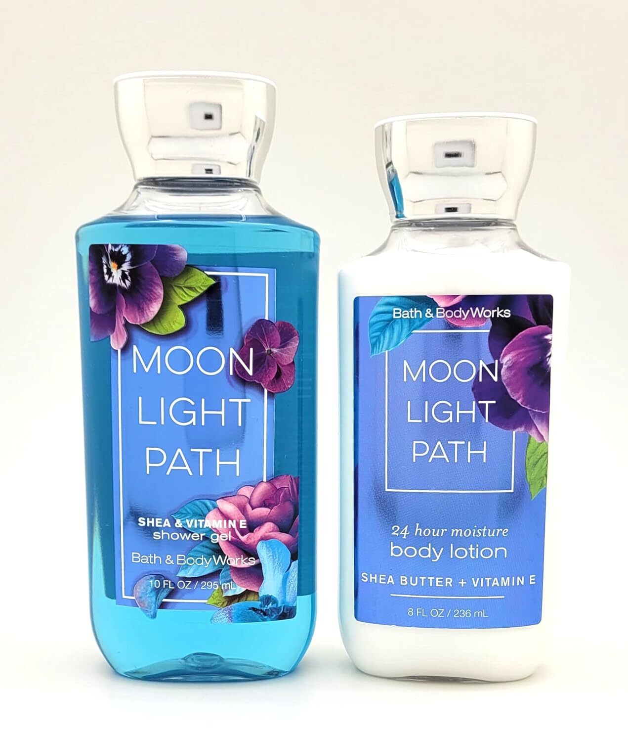 Bath and Body Works Signature Classics Pleasures Collection Body Lotion and Shower Gel Gift Set Men or Women (Moonlight Path)