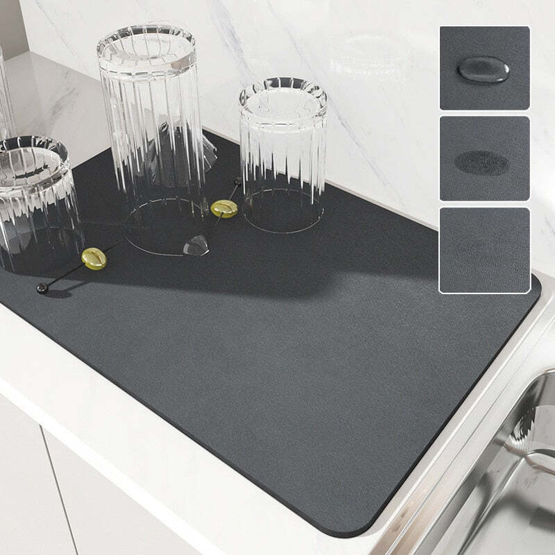 super absorbent kitchen drain mat