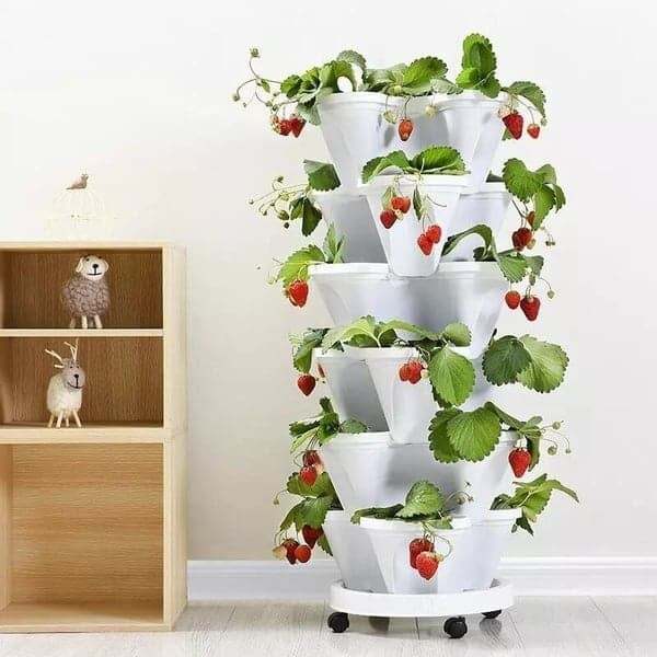 🌴Standing stackable planters Strawberry pots