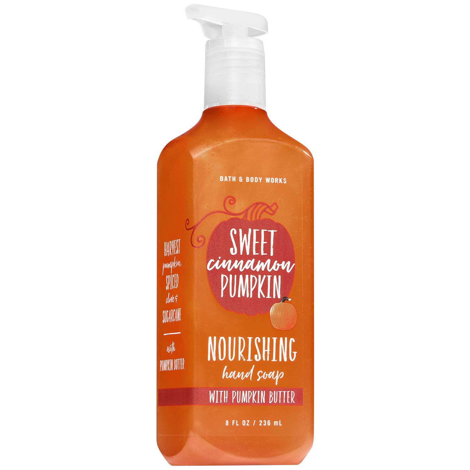 Bath and Body Works SWEET CINNAMON PUMPKIN Hand Soap with Pumpkin Butter 8 Fluid Ounce (2018 Fall Edition)
