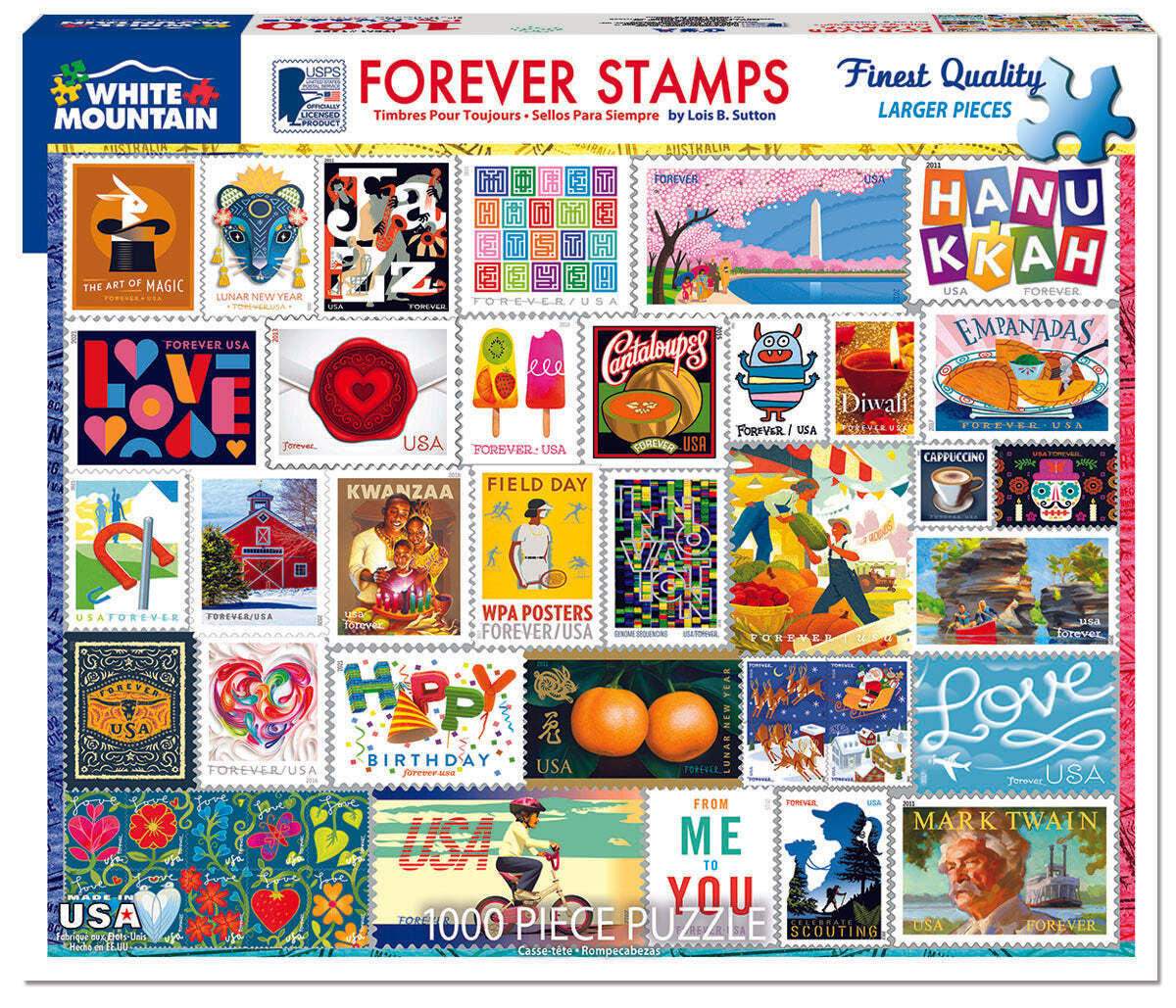 Forever Stamps (1629pz) - 1000 Piece Jigsaw Puzzle