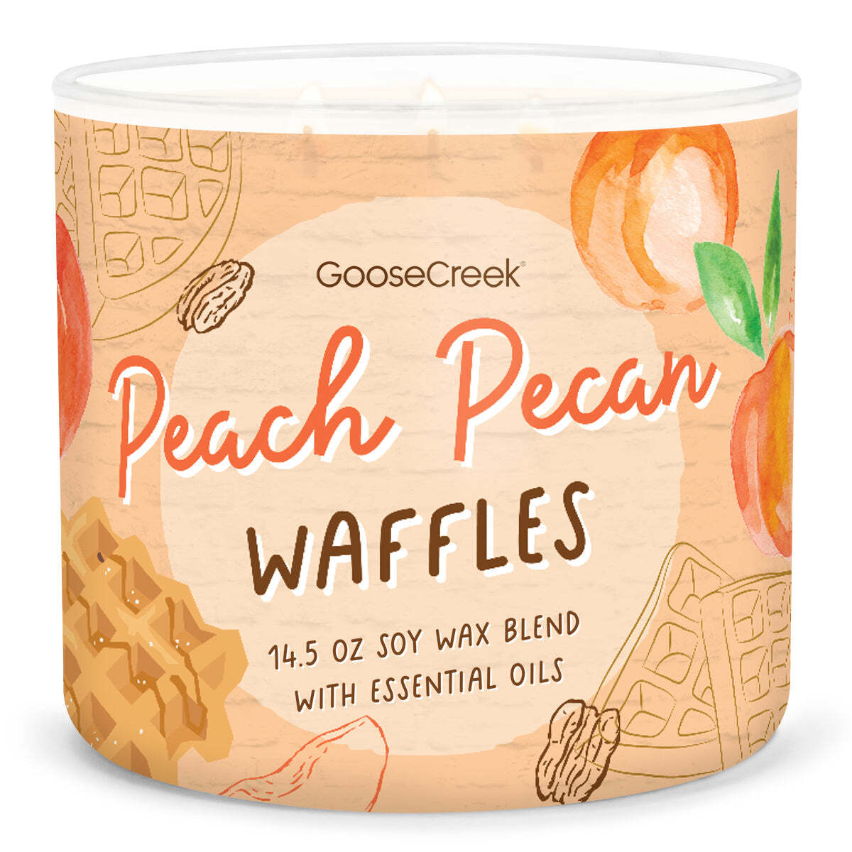 Peach Pecan Waffles Large 3-Wick Candle