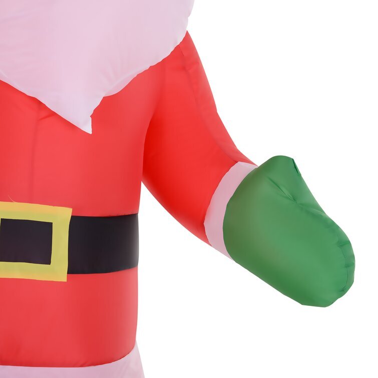 Smiling Santa with Candy Cane Inflatable