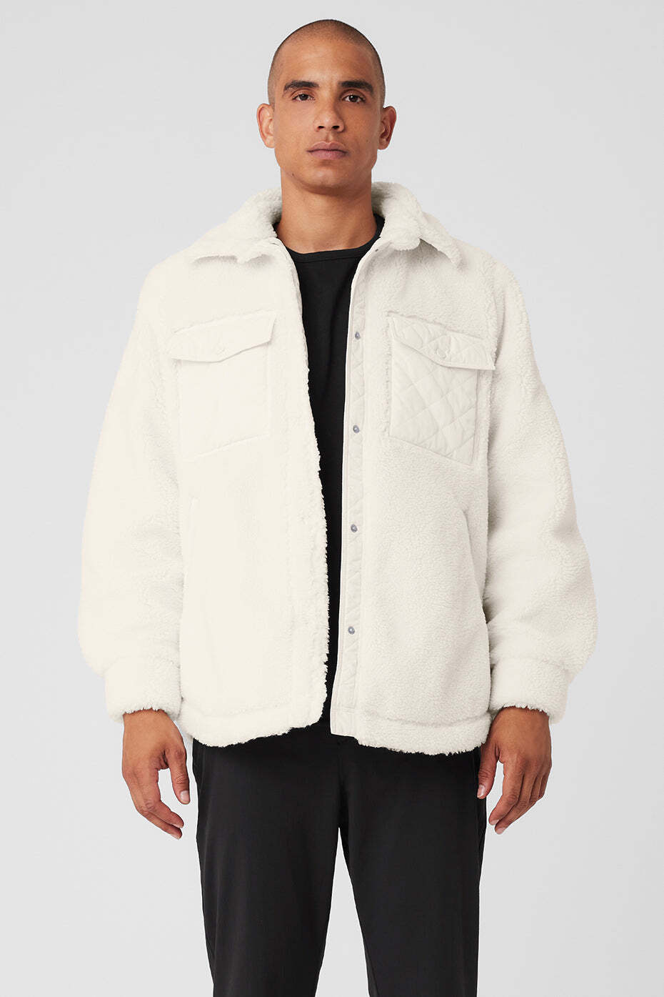 Sherpa Edge Shacket - Ivory - Celeor