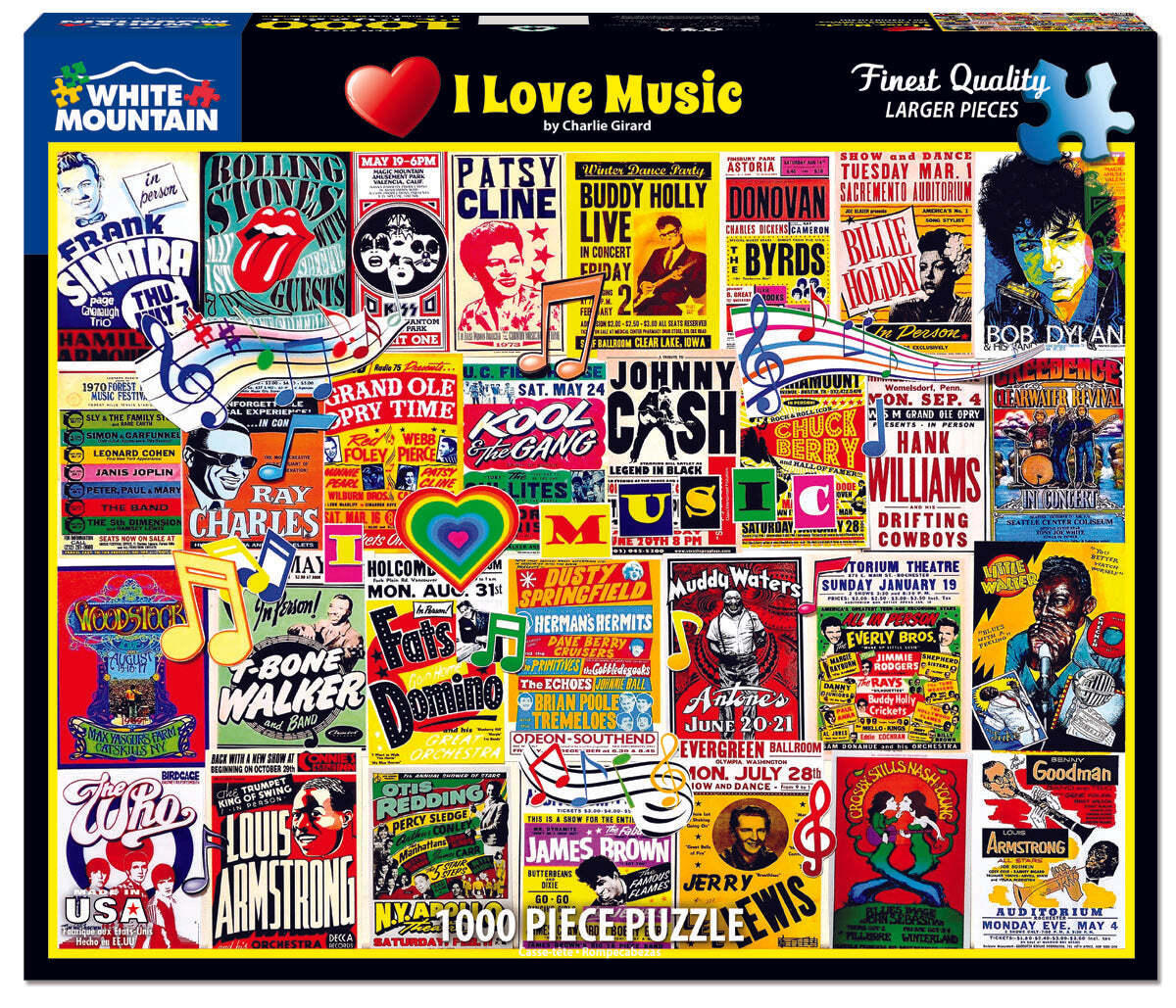 I Love Music (1634pz) - 1000 Piece Jigsaw Puzzle