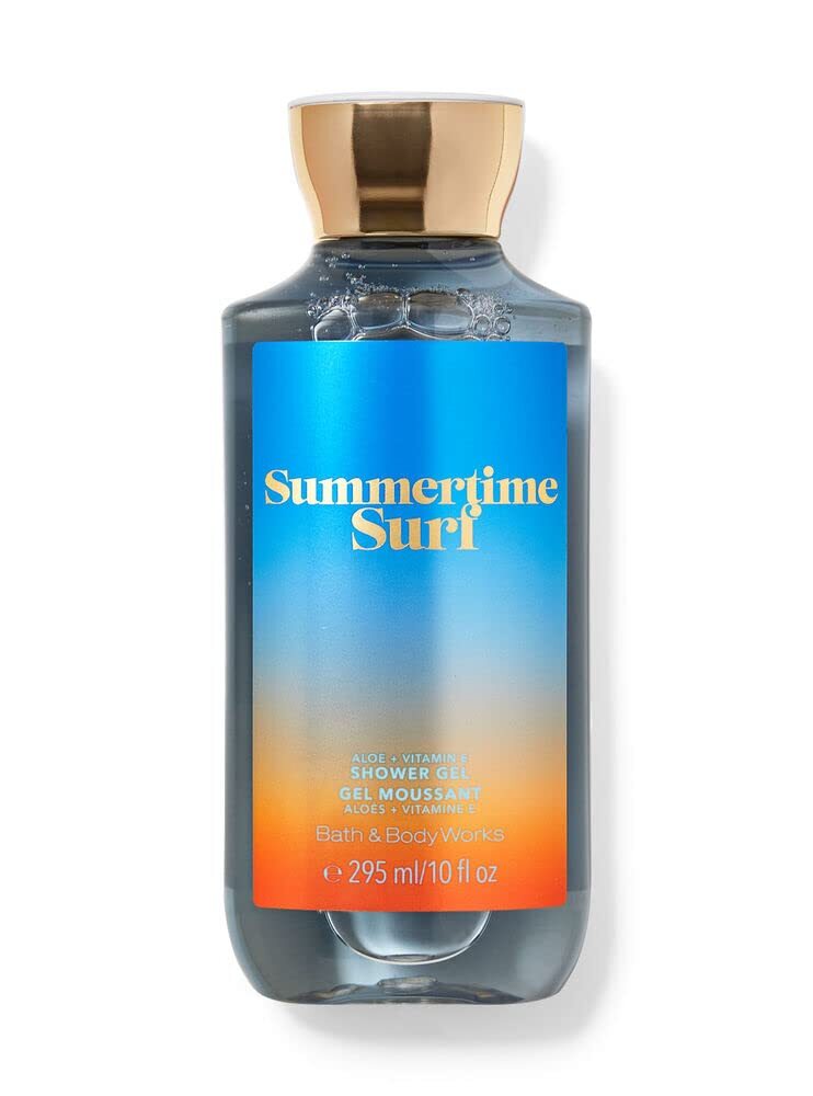 Bath and Body Works Summertime Surf Shower Gel Body Wash 10 Ounce Full Size Limited Edition Scent