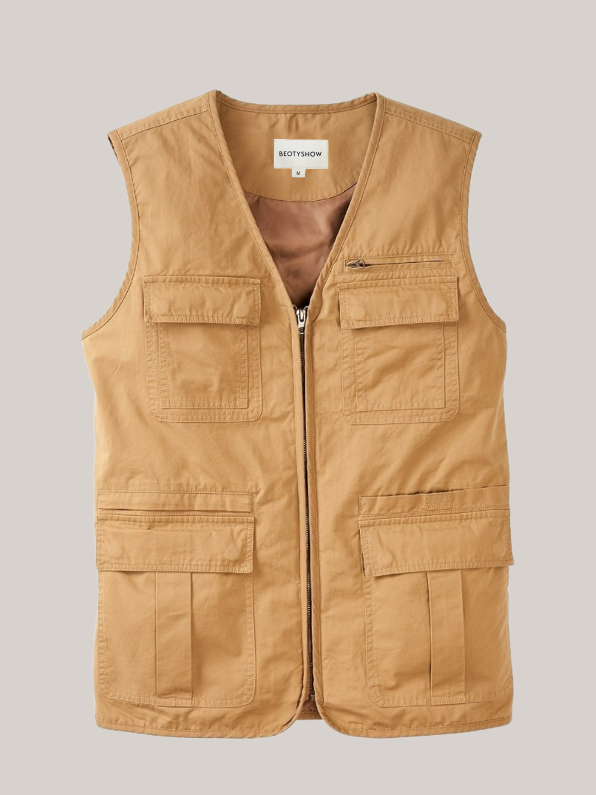 MultiPocket Cotton Canvas Vest cjy139987