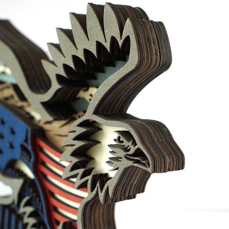HOT SALE-American Flag Bald Eagle Carving Handicraft Gift
