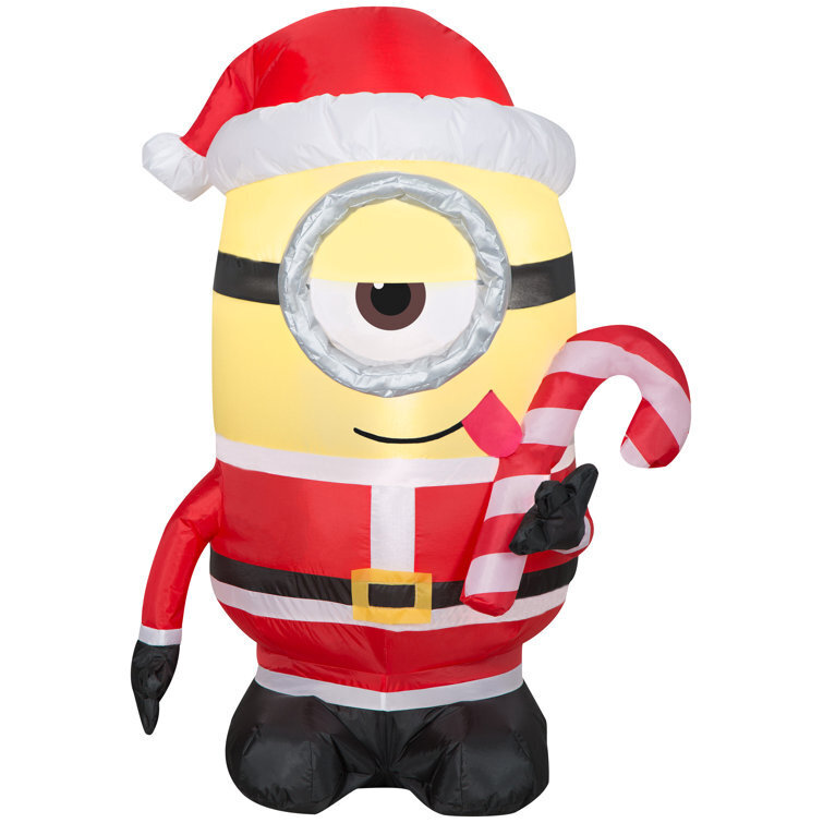 Minion Stuart Licking Candy Cane Airblown Inflatable