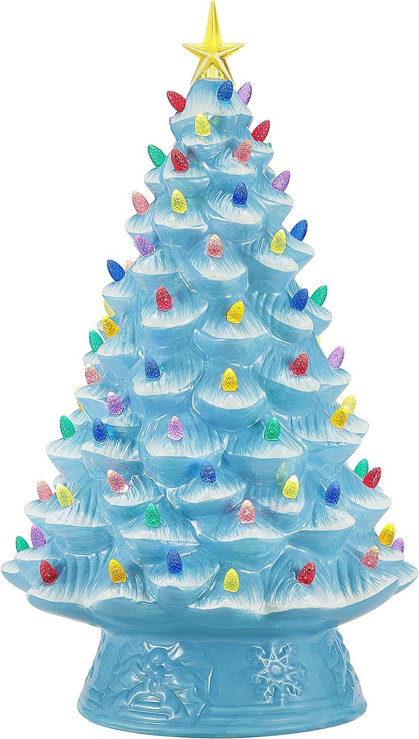 Mr. Christmas Nostalgic Ceramic Christmas Tree with LED Lights Indoor