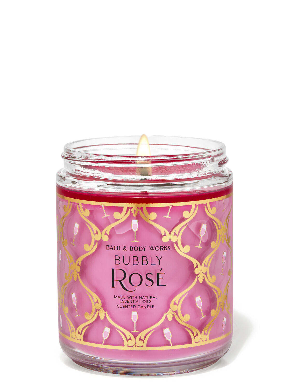 Bubbly rose - candle
