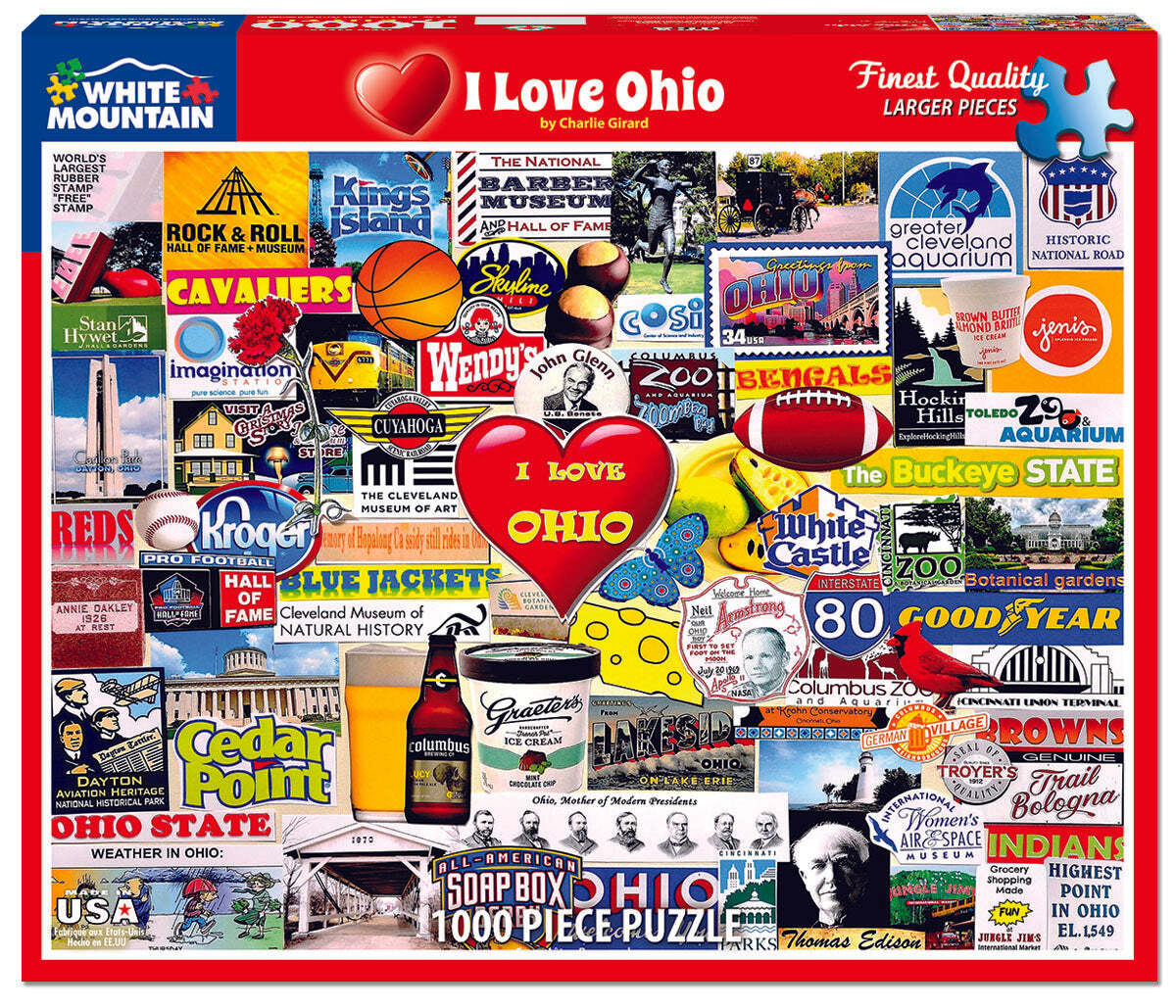 I Love Ohio (1544pz) - 1000 Piece Jigsaw Puzzle